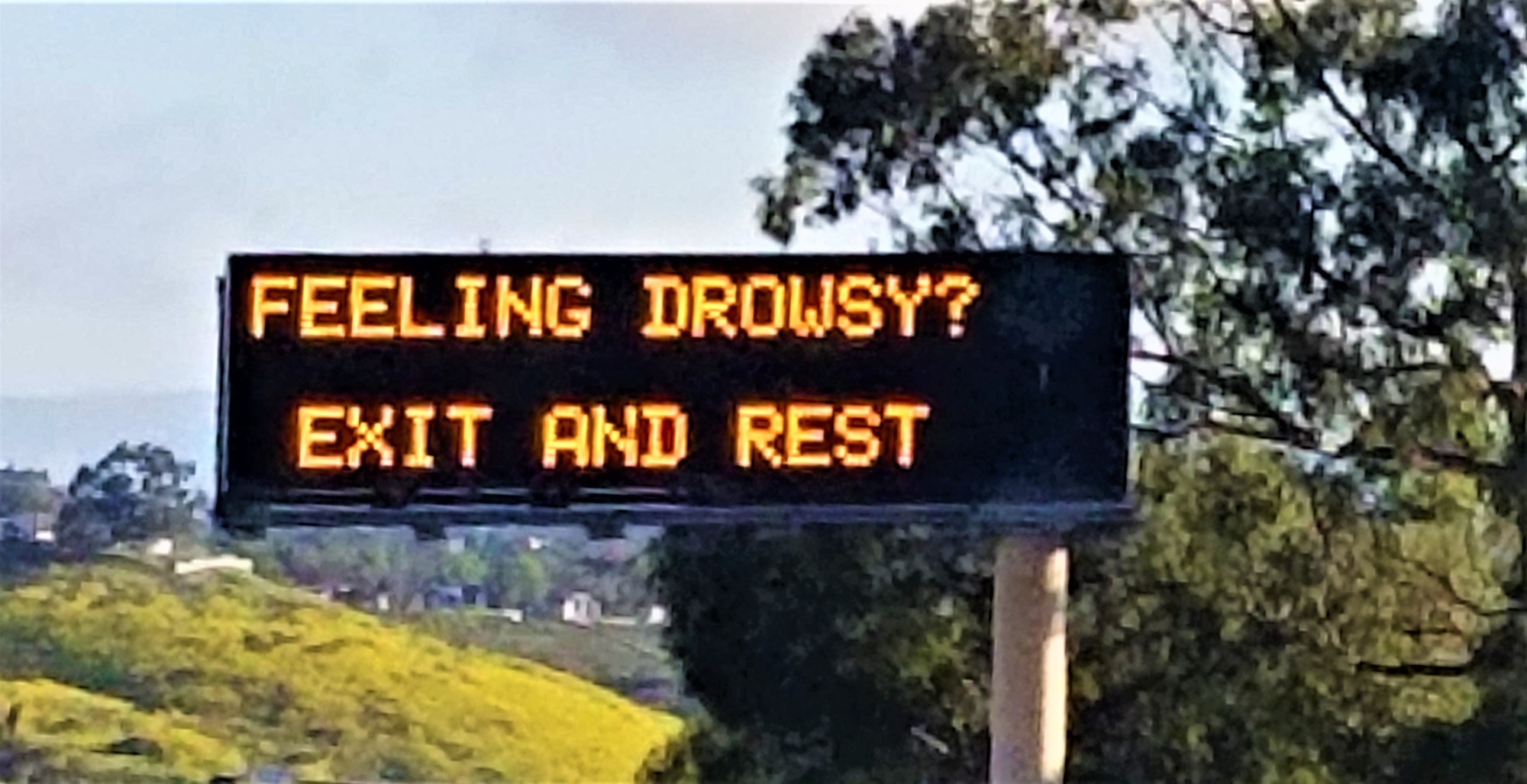 Street Signs! Drive Safe! Exit and Rest! Digital Billboard!