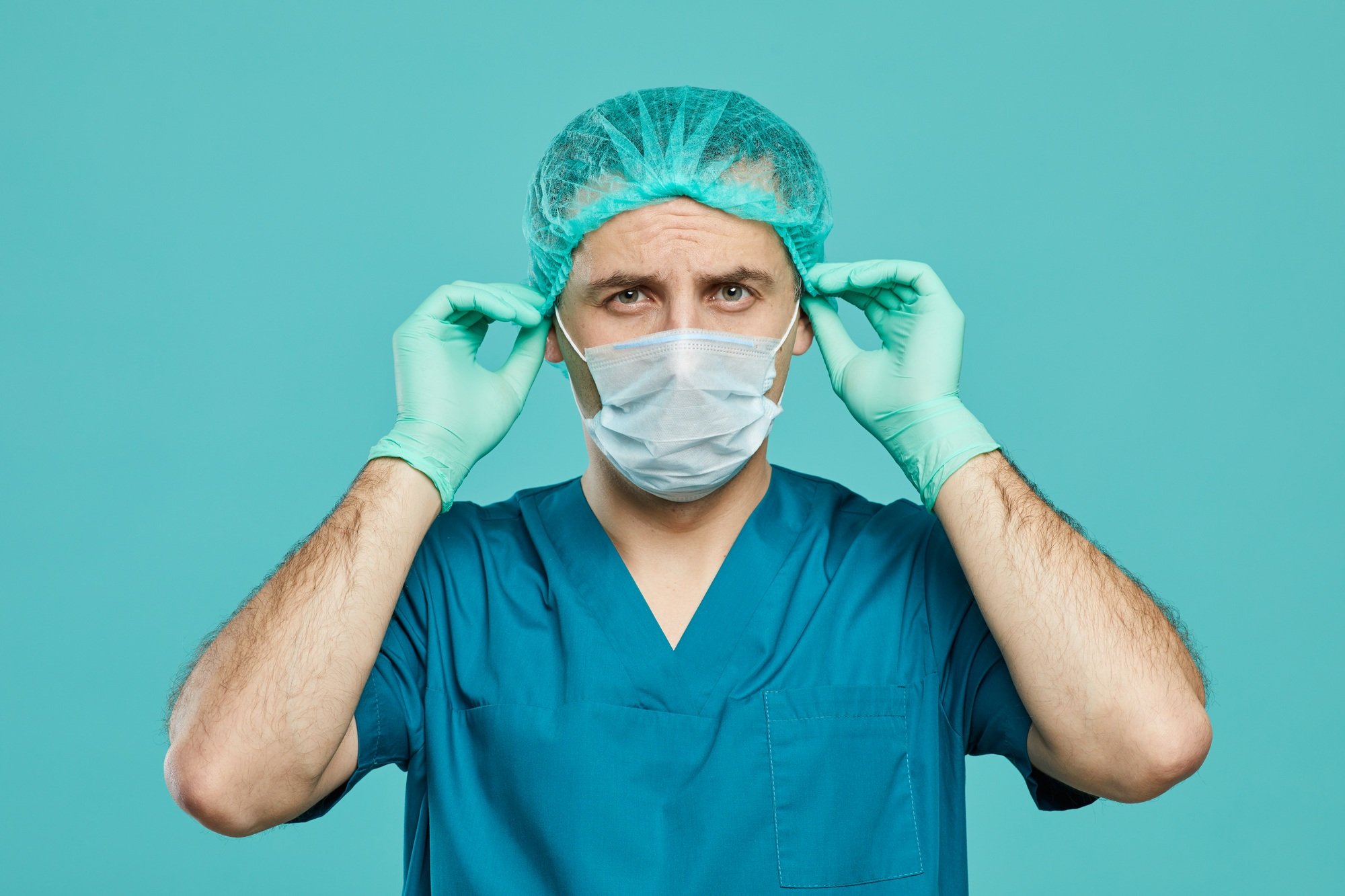 Surgeon in scrubs