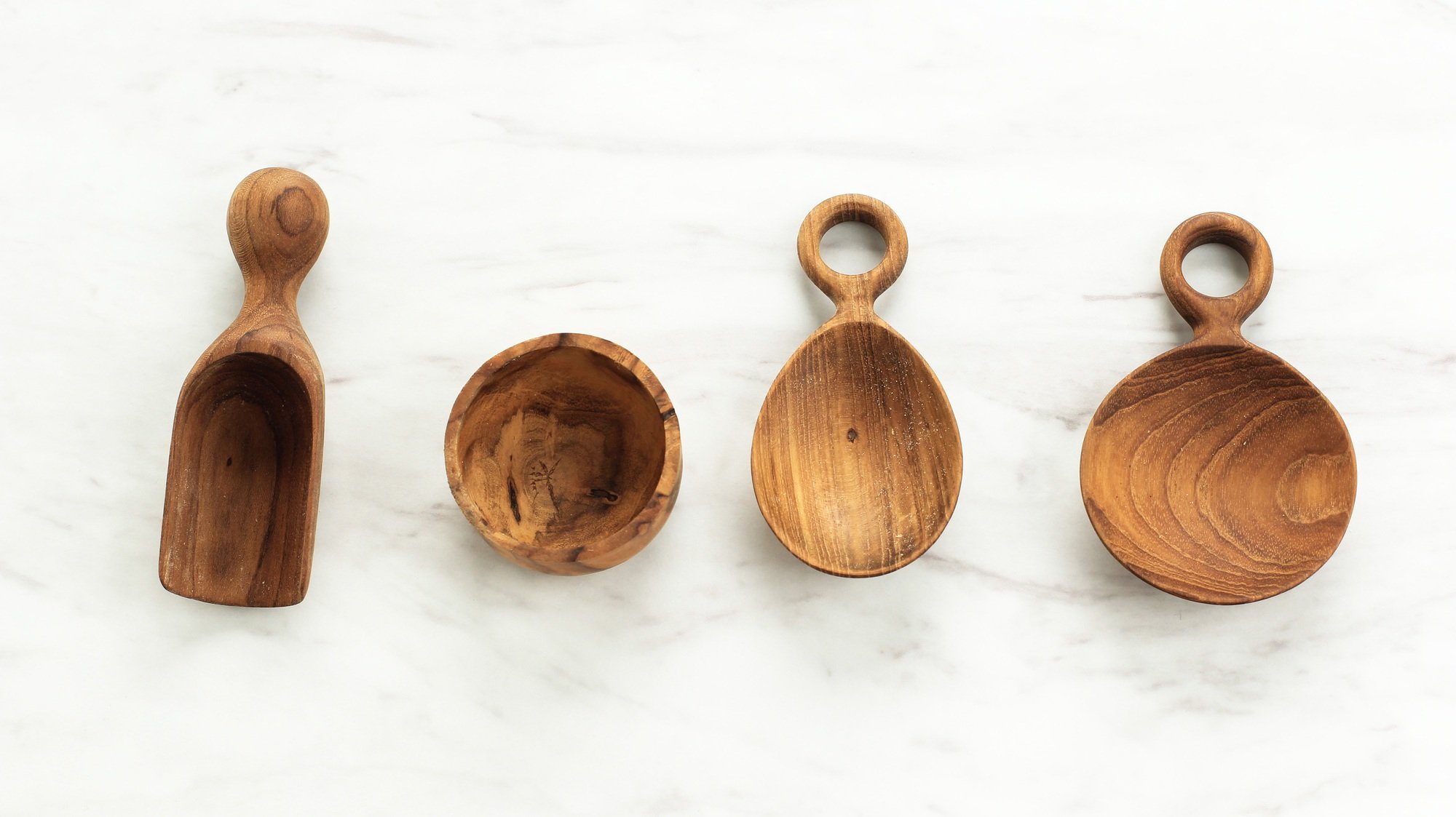 Traditional Wooden Scoop and Spoon for Food Photography Props,  Enviromentally Friendly Handmade