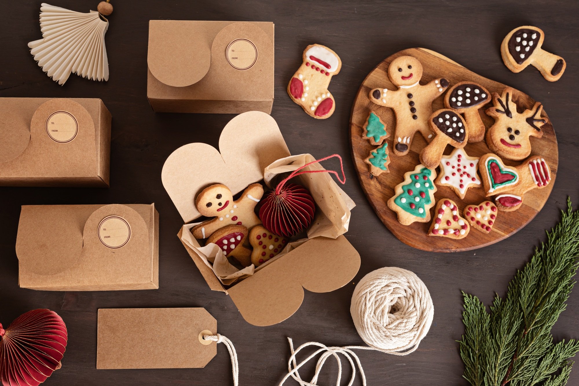 Traditionals Christmas homemade cookies preparation