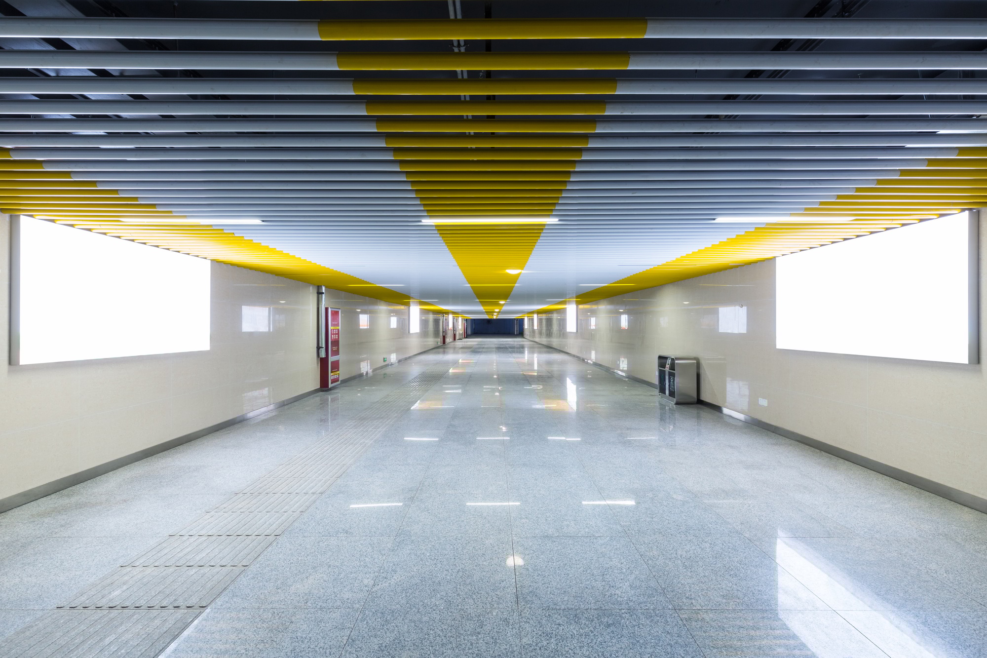 underground passage and light box