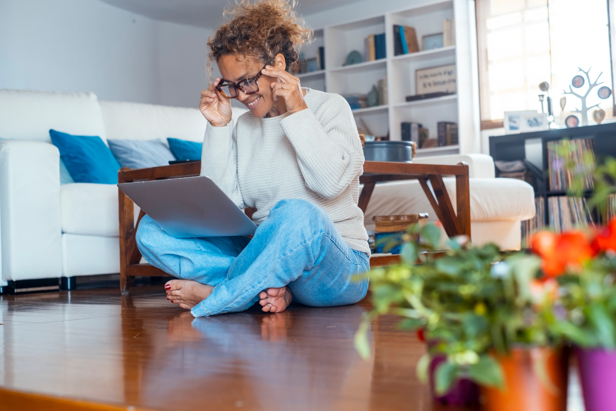Woman happy entrepreneur and small online business management concept lifestyle.