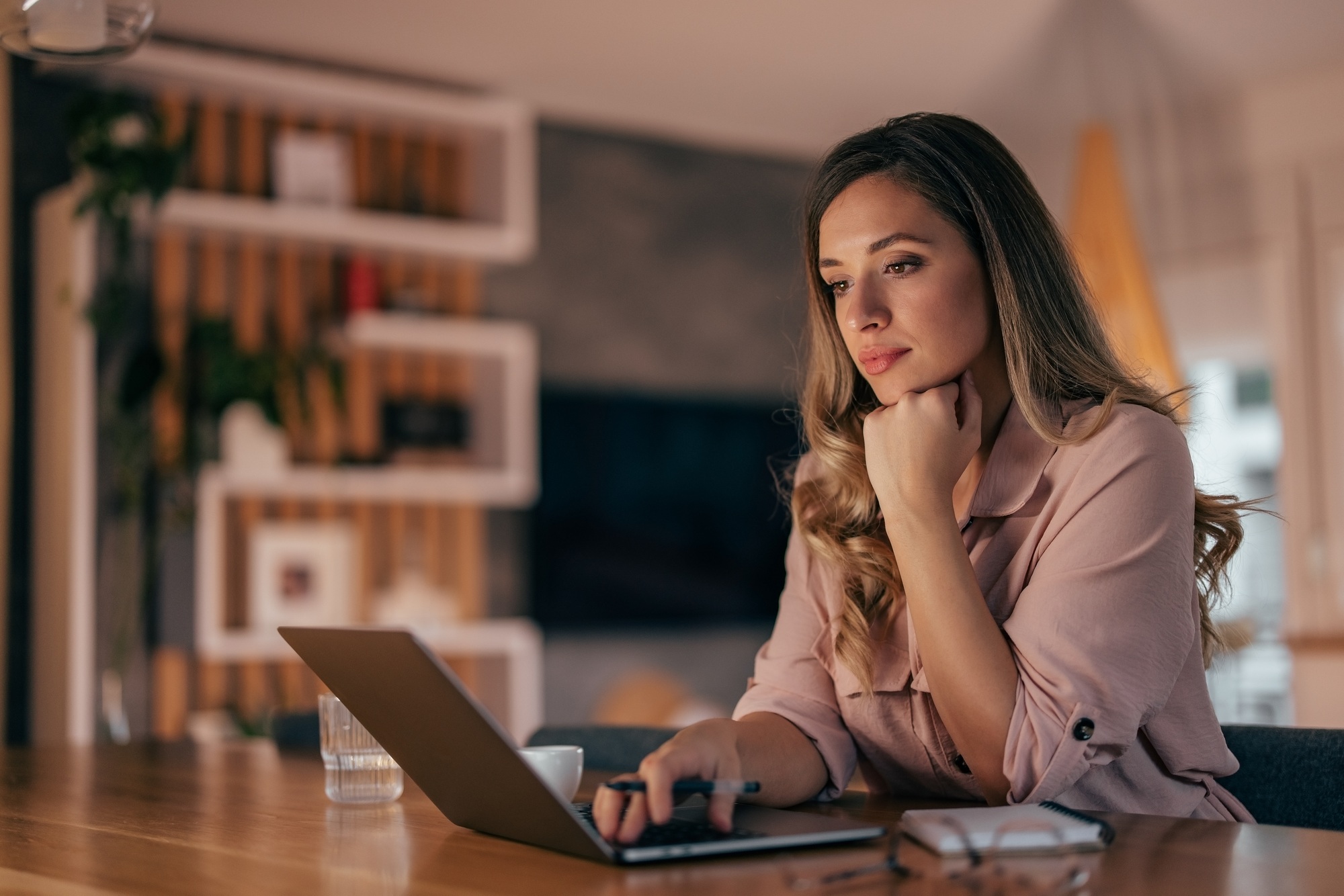Young woman, helping her company make money